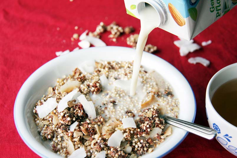 Granola mit Kokos und Mandelmilch