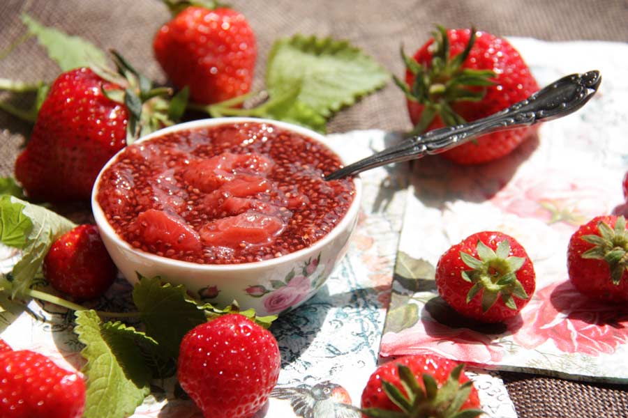 Marmelade mit Chia - zuckerarm