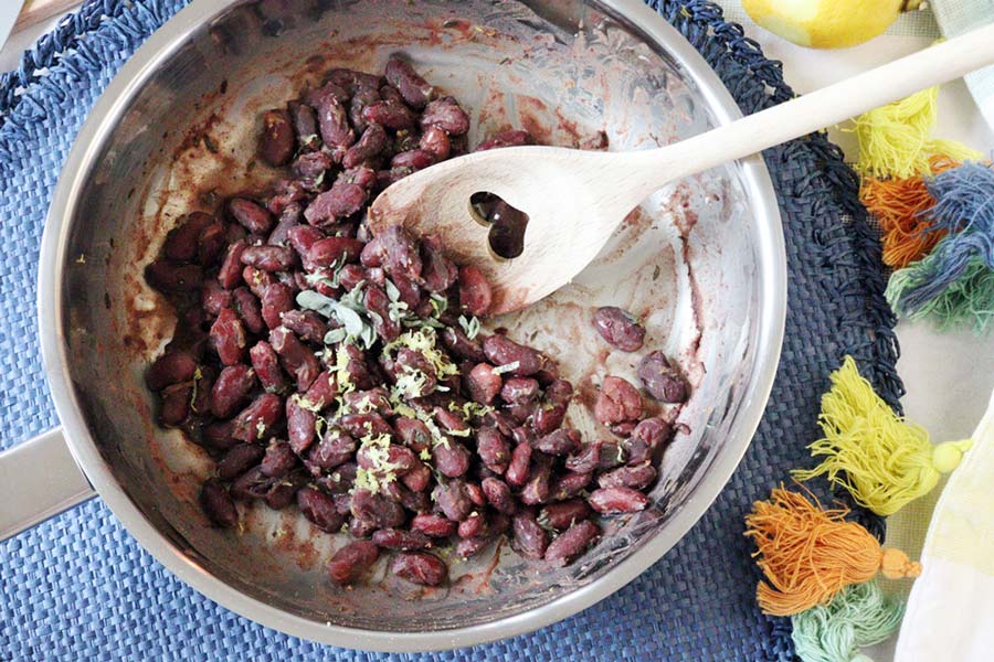 Schnelle Bohnenpfanne mit Kidneybohnen