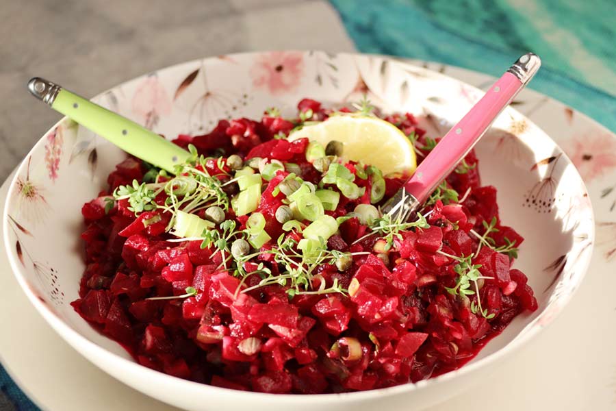 Rote Rüben Salat - das Auge isst mit